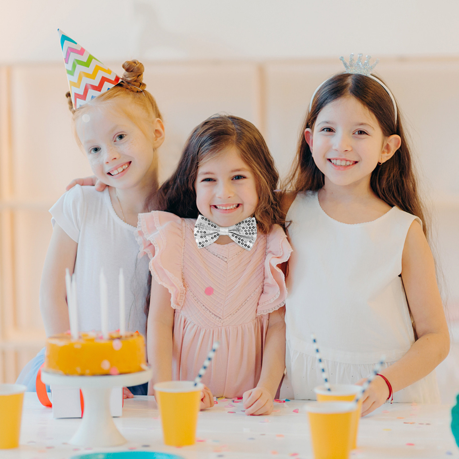 5個入り、子供用、キラキラ光るリボンタイ。あらかじめ結び目が - Bow Tie Pre Tied のレビューと価格